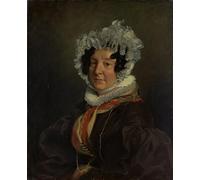 WYKUJMYTO Retro Picture Artwork Painting Art Wall Posters Madame Henri François Riesener Félicité Longrois by Ferdinandeugene Delacroix Canvas Art Paintings for Home Decor 60x90cm