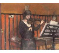 WYKUJMYTO Retro Picture Artwork Painting Art Wall Posters Madame Miriam Fried the Violinist by Edouard Vuillard Canvas Art Paintings for Office Decor 60x90cm