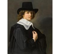 WYKUJMYTO Retro Picture Artwork Painting Art Wall Posters Portrait of a Gentleman by Frans Hals Canvas Art Paintings for Home Decor 60x90cm