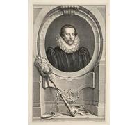 WYKUJMYTO Retro Picture Artwork Painting Art Wall Posters Portrait of Sir Edward Coke Lord Chief Justice by Jacobus Houbraken Canvas Art Paintings for Office Decor 60x90cm