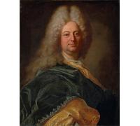 WYKUJMYTO Retro Picture Artwork Painting Art Wall Posters Portrait of the Marquis De La Mesangere by Hyacinthe Rigaud Canvas Art Paintings for Office Decor 60x90cm