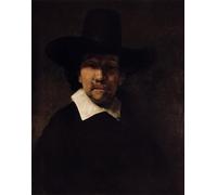 WYKUJMYTO Retro Picture Artwork Painting Art Wall Posters Portrait of the poet jeremias de decker by Rembrandt van Rijn Canvas Art Paintings for Home Decor 60x90cm