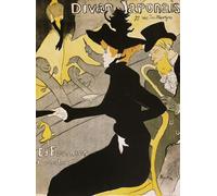 WYKUJMYTO Retro Picture Artwork Painting Art Wall Posters Poster for Divan Japonais by Henri De Toulouse Lautrec Canvas Art Paintings for Office Decor 60x90cm