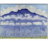 WYKUJMYTO Retro Picture Artwork Painting Art Wall Posters Schynige Platte Mountain Landscape in the Oberland by Ferdinand Hodler Canvas Art Paintings for Home Decor 60x90cm