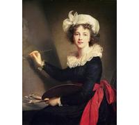 WYKUJMYTO Retro Picture Artwork Painting Art Wall Posters Self Portrait by Elisabeth Louise Vigee Lebrun Canvas Art Paintings for Office Decor 60x90cm