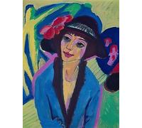 WYKUJMYTO Retro Picture Artwork Painting Art Wall Posters Sertigtal in Autumn. by Ernst Ludwig Kirchner Canvas Art Paintings for Office Decor 60x90cm