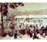 WYKUJMYTO Retro Picture Artwork Painting Art Wall Posters Skaters in the Bois De Boulogne by Pierre Auguste Renoir Canvas Art Paintings for Office Decor 60x90cm