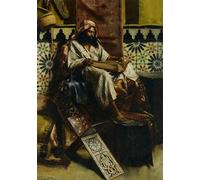WYKUJMYTO Retro Picture Artwork Painting Art Wall Posters Studying the Koran by Rudolf Ernst Canvas Art Paintings for Home Decor 60x90cm