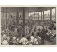 WYKUJMYTO Retro Picture Artwork Painting Art Wall Posters the British in Burmah a Pooay At the Mandalay Before Lady Dufferin by Sidney Paget Canvas Art Paintings for Office Decor 60x90cm
