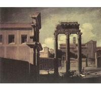 WYKUJMYTO Retro Picture Artwork Painting Art Wall Posters the Campo Vaccino Looking Toward the Capitoline by Viviano Codazzi Canvas Art Paintings for Office Decor 60x90cm