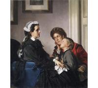 WYKUJMYTO Retro Picture Artwork Painting Art Wall Posters the Governess by Alexandre Cabanel Canvas Art Paintings for Office Decor 60x90cm