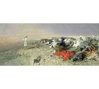 WYKUJMYTO Retro Picture Artwork Painting Art Wall Posters the Sermon of Mohammed by Domenico Morelli Canvas Art Paintings for Office Decor 60x90cm
