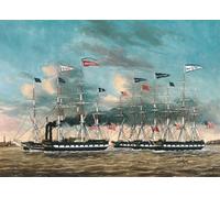 WYKUJMYTO Retro Picture Artwork Painting Art Wall Posters the Tow Boat Conqueror by Guy Evans Canvas Art Paintings for Home Decor 60x90cm