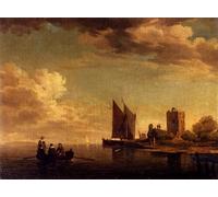 WYKUJMYTO Retro Picture Artwork Painting Art Wall Posters Two Views of Blankenburg Castle of f The of Flanders Charles Brooking Canvas Art Paintings for Office Decor 60x90cm