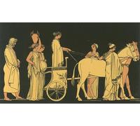 WYKUJMYTO Retro Picture Artwork Painting Art Wall Posters Ulysses Following the Car of Nausicaa by Flaxman Canvas Art Paintings for Office Decor 60x90cm