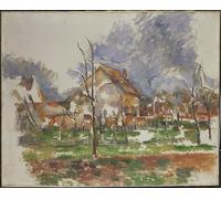 WYKUJMYTO Retro Picture Artwork Painting Art Wall Posters Winter Landscape Giverny by Paul Cézanne Canvas Art Paintings for Home Decor 60x90cm