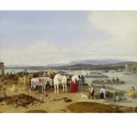 WYKUJMYTO Vintage Poster Abstract Wall Prints Pictures Wall Painting After the Hunt At Lake Constance by Wilhelm Von Art Prints Painting for Home Decor 60x90cm