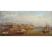 WYKUJMYTO Vintage Poster Abstract Wall Prints Pictures Wall Painting City Point Virginia Headquarters of General Grant by Edward Lamson Henry Art Prints Painting for Office Decor 60x90cm