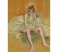 WYKUJMYTO Vintage Poster Abstract Wall Prints Pictures Wall Painting Dancer with Pink Stockings by Henri De Toulouse Lautrec Art Prints Painting for Home Decor 60x90cm