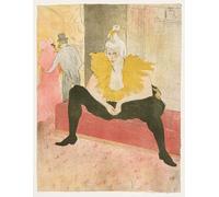 WYKUJMYTO Vintage Poster Abstract Wall Prints Pictures Wall Painting Elles the Seated Clown Mlle Cha U Ka O by Henri De Toulouse Lautrec Art Prints Painting for Home Decor 60x90cm