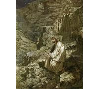 WYKUJMYTO Vintage Poster Abstract Wall Prints Pictures Wall Painting Forty Days in the Wilderness Tempted by William Brassey Hole Art Prints Painting for Office Decor 60x90cm