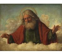 WYKUJMYTO Vintage Poster Abstract Wall Prints Pictures Wall Painting God the Father by Battista Cima Da Conegliano Art Prints Painting for Office Decor 60x90cm