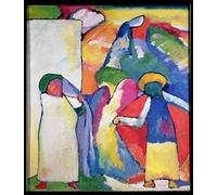 WYKUJMYTO Vintage Poster Abstract Wall Prints Pictures Wall Painting Improvisation by Wassily Kandinsky Art Prints Painting for Office Decor 60x90cm