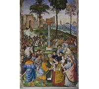 WYKUJMYTO Vintage Poster Abstract Wall Prints Pictures Wall Painting Italy Tuscany Athedrale Duomo by Bernardino Di Betto Pinturicchio Art Prints Painting for Home Decor 60x90cm