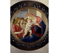 WYKUJMYTO Vintage Poster Abstract Wall Prints Pictures Wall Painting Mary with child and angels by Sandro Botticelli Art Prints Painting for Office Decor 60x90cm