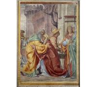 WYKUJMYTO Vintage Poster Abstract Wall Prints Pictures Wall Painting Meeting of St Anne and St Joachim At the Golden Door by Bernardino Luini Art Prints Painting for Office Decor 60x90cm