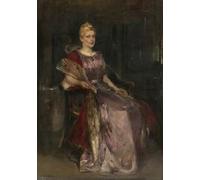 WYKUJMYTO Vintage Poster Abstract Wall Prints Pictures Wall Painting Mrs William Fergus by Famous Artist Guthrie Art Prints Painting for Home Decor 60x90cm
