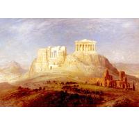 WYKUJMYTO Vintage Poster Abstract Wall Prints Pictures Wall Painting the Acropolis Athens by Ernst Carl Eugen Koerner Art Prints Painting for Home Decor 60x90cm