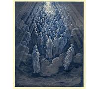WYKUJMYTO Vintage Poster Abstract Wall Prints Pictures Wall Painting the Angels in the Planet Illustration by Gustave Dore Art Prints Painting for Home Decor 60x90cm