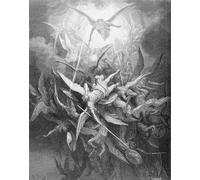 WYKUJMYTO Vintage Poster Abstract Wall Prints Pictures Wall Painting the Fall of the Rebel Angels by Gustave Dore Art Prints Painting for Home Decor 60x90cm
