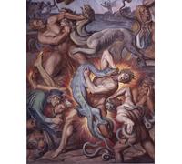 WYKUJMYTO Vintage Poster Abstract Wall Prints Pictures Wall Painting the Hell From Dante's the Divine Comedy by Anton Art Prints Painting for Office Decor 60x90cm