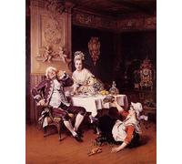 WYKUJMYTO Vintage Poster Abstract Wall Prints Pictures Wall Painting the Lost Supper by Adrien De Boucherville Art Prints Painting for Office Decor 60x90cm