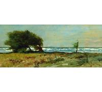 WYKUJMYTO Vintage Poster Abstract Wall Prints Pictures Wall Painting the South-west Wind by Fattori Art Prints Painting for Home Decor 60x90cm