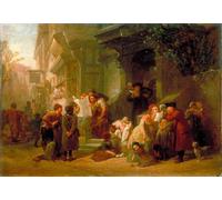 WYKUJMYTO Vintage Poster Abstract Wall Prints Pictures Wall Painting the Village Post Office by Frederick Goodall Art Prints Painting for Office Decor 60x90cm