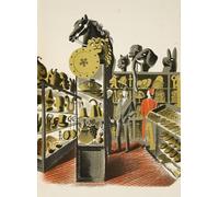 WYKUJMYTO Vintage Poster Abstract Wall Prints Pictures Wall Painting Theatrical Costume and Prop Hire Shop Illustration by Eric Ravilious Art Prints Painting for Home Decor 60x90cm