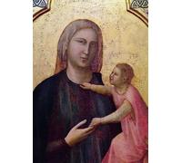 WYKUJMYTO Vintage Poster Abstract Wall Prints Pictures Wall Painting Virgin and Child Central of the Badia Altarpiece by Giotto Di Bondone Art Prints Painting for Office Decor 60x90cm