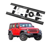 WYKYG Automatic Electric Power Side Step Running Board Compatible with Jeep Wrangler JL 4 Door Sahara Rubicon 2018-2024 - Retractable Welcome Pedal Bolt-On