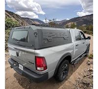 WYKYG Foldable Hard Top Truck Canopy Compatible with Dodge Ram 1500 2001-2008 Pickup - Aluminum Alloy Folding Tonneau Cover with Side Cases Tailbox Access and Key Lock(A)