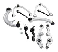 WYKYG Forward Rear Control Arm 10-Piece Set Compatible with 350Z 2003-2009 RWD Upper And Lower Swing Arm W/Ball Joint Balance Rod Ball Head Steering Tie Rods