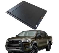 WYKYG Hard Folding Tonneau Cover Compatible with Ford Tundra Hilux Ram 1500 Ranger Navara 2013-2024 Pickup - Flat Aluminum Truck Bed Cover(Manual)