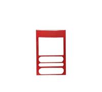 WYKYG Radio Control Panel Frame Trim Compatible with Ford F150 2004-2008 Real Carbon Fiber Sticker Interior Box Cover Self-Adhesive Decoration Accessories(Red)