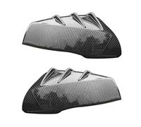 WYKYG Rearview Side Glass Mirror Cover Trim Frame Compatible with Toyota Alphard 2016-2021 ABS Silver Bright Black Carbon Pattern Side Caps Replacement Pair(CF Pattern)