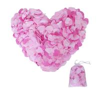WylbJc 7500 Pieces Paper Confetti Heart Shape Tissue Table Confetti Biodegradable for Wedding Birthday Party Anniversary Decoration, 1 Inch, 4 Colors (White + Light Pink + Pink + Rose Red)