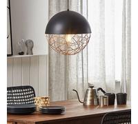 Wyld and Coco 1-Light Globe Pendant Black with Gold Accent Wyld and Coco Black
