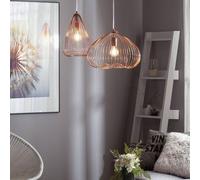 Wyld and Coco 1-Light Pendant Copper Wire Cage Industrial Wyld and Coco Copper