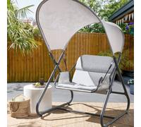 Wyld and Coco 1-Seater Patio Swing Grey Steel Frame Wyld and Coco Grey